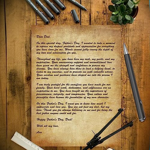 TEETOOKEA Vintage Stationery Paper 60 Sheets, 8.5" x 11" Letter Size, Double-Sided Aged Antique Printer Paper for Writing, Invitations, Certificates, Diplomas, Awards, Resumes, Crafts - Image 2