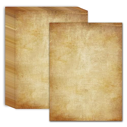 TEETOOKEA Vintage Stationery Paper 60 Sheets, 8.5" x 11" Letter Size, Double-Sided Aged Antique Printer Paper for Writing, Invitations, Certificates, Diplomas, Awards, Resumes, Crafts - Image 1