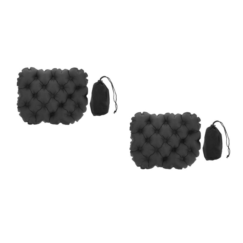 2pcs Inflatable Seat Cushion Camping Seat Chair Pad Sitting Mat For Backpacking Hiking Outdoor Picnic Mountaineering Stadium Travel - Image 1