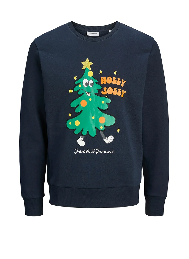 JACK & JONES Jjxmas Christmas Tree Print Sweatshirts