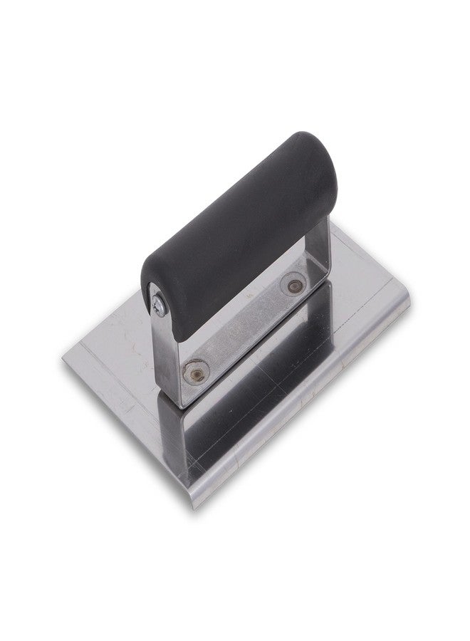Marshalltown CE503SP Stainless Steel Edging Trowel with Plastic Handle, Concrete Rounding, Radius: 3mm, Lip: 6mm, Dimensions: 152x76mm - Image 1