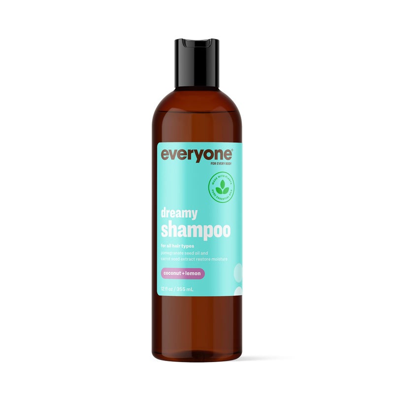 Everyone Hair Care Dreamy Shampoo - Coconut + Lemon, 12 fl oz Bottle, Gentle Cleansing & Moisturizing Hair Shampoo, Sulfate Free & Paraben Free - Image 1