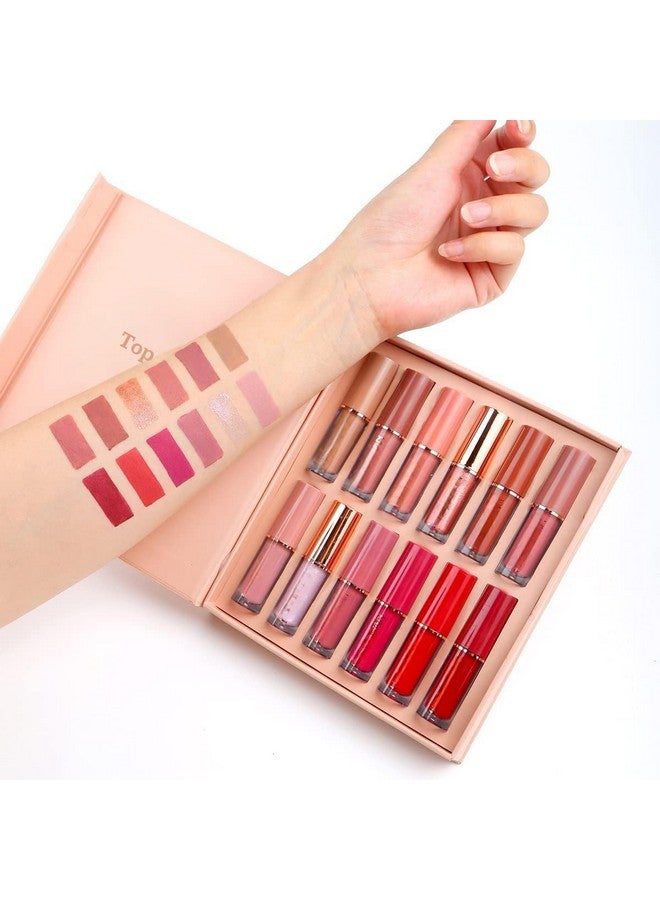 TopFinderÂ® Multicolor Matte Liquid Lipstick Set, 12 Colours, Liquid Matte Lip Gloss for Women (3ML) - Image 3