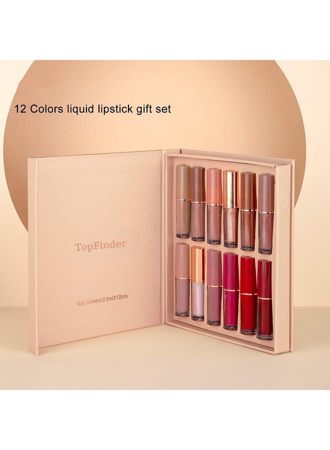 TopFinderÂ® Multicolor Matte Liquid Lipstick Set, 12 Colours, Liquid Matte Lip Gloss for Women (3ML) - Image 2