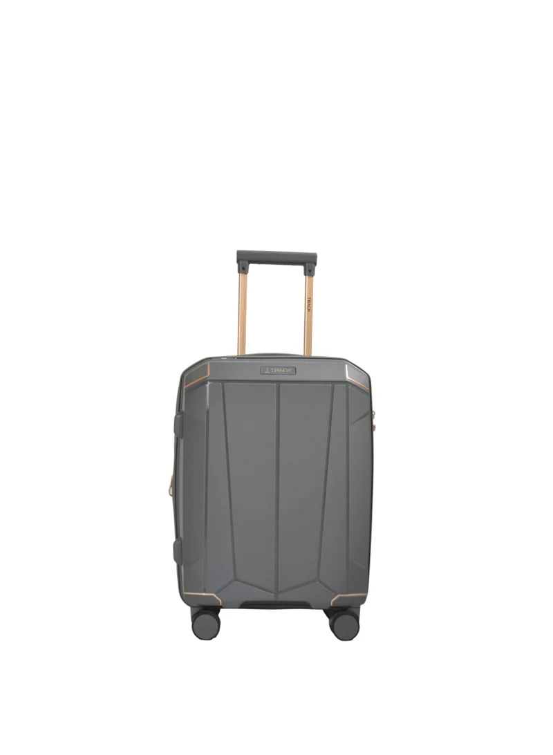 Track Track PP Carry On Luggage 925-20 Hard Shell Cabin Suitcase 20 Inch Expandable with Combination Lock, Double Zip & 4 Double Spinner Wheels