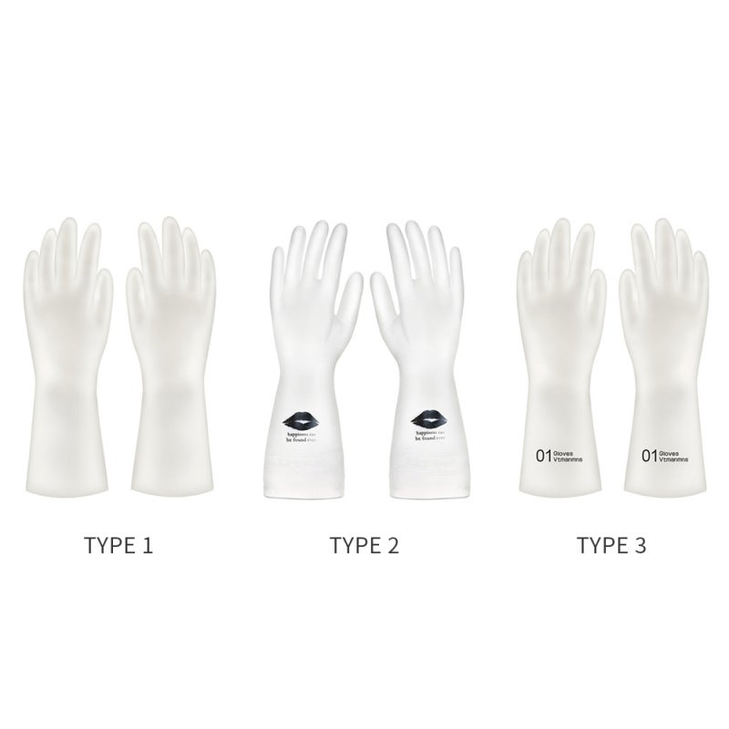 1 Pair Household Gloves Dishwashing Heat Rubber Gloves Anti-slip for Kitchen Household Pet Cleaning - Image 3