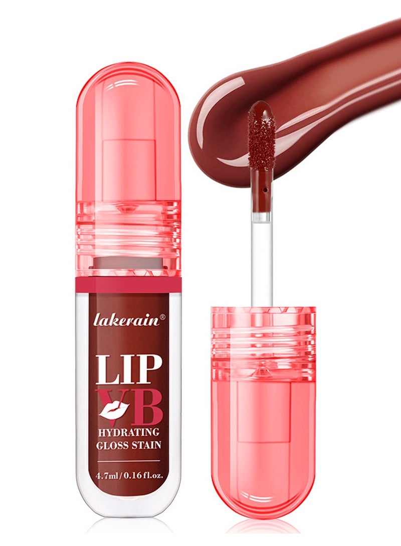 lakerain LIP VB Hydrating Gloss Stain – Lip Tint Gloss with 12HR Hydration Long-Lasting Moisture & Shine, Smooth Lip Stain with Glossy Finish, Non-Sticky, Rich Color for All Skin Tones (#2 MOCHA SHINE) - Image 1