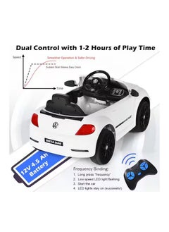 Generic 12V Electric Children's Ride-on Car with Remote Control and Music, Multi-Colour (white)  - Image 4