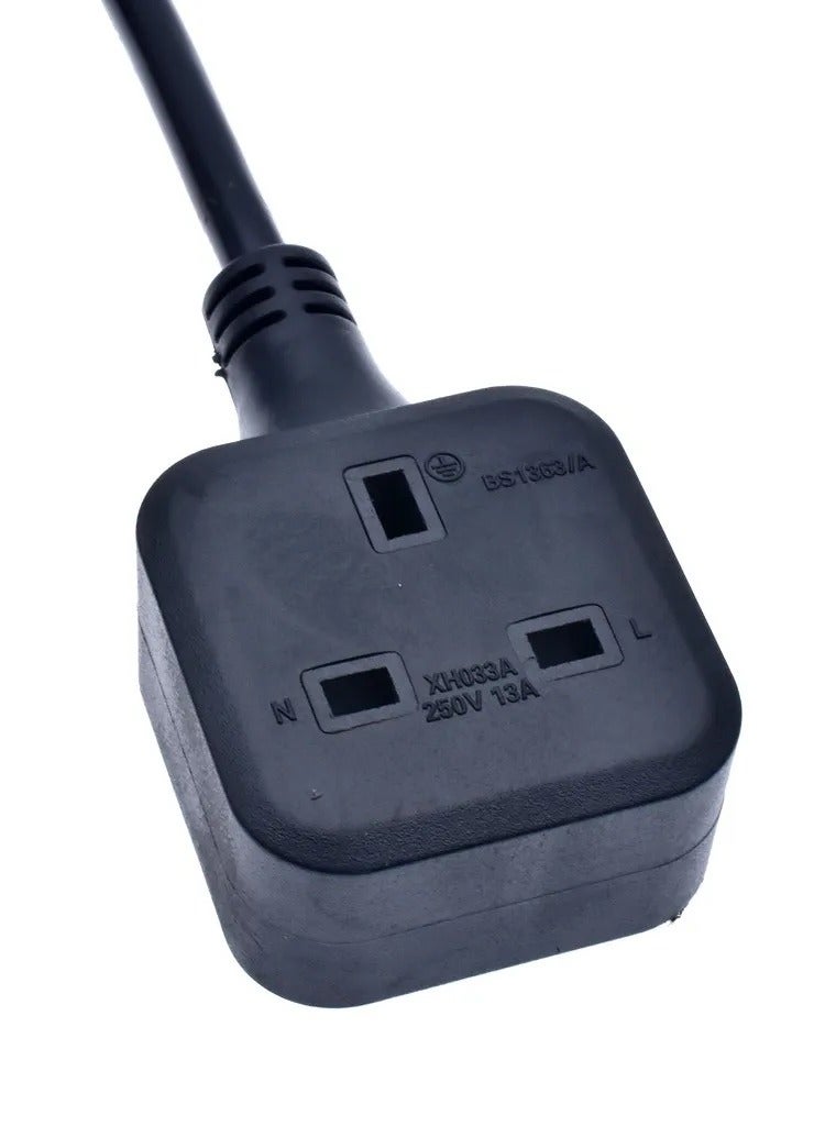 DKURVE 1 Way Gang Extension Lead 13 AMP Single Socket Extension Lead, UK 3 Pin Fused Plug male to female Travel Use Extension Cord 3 Meter - Image 5