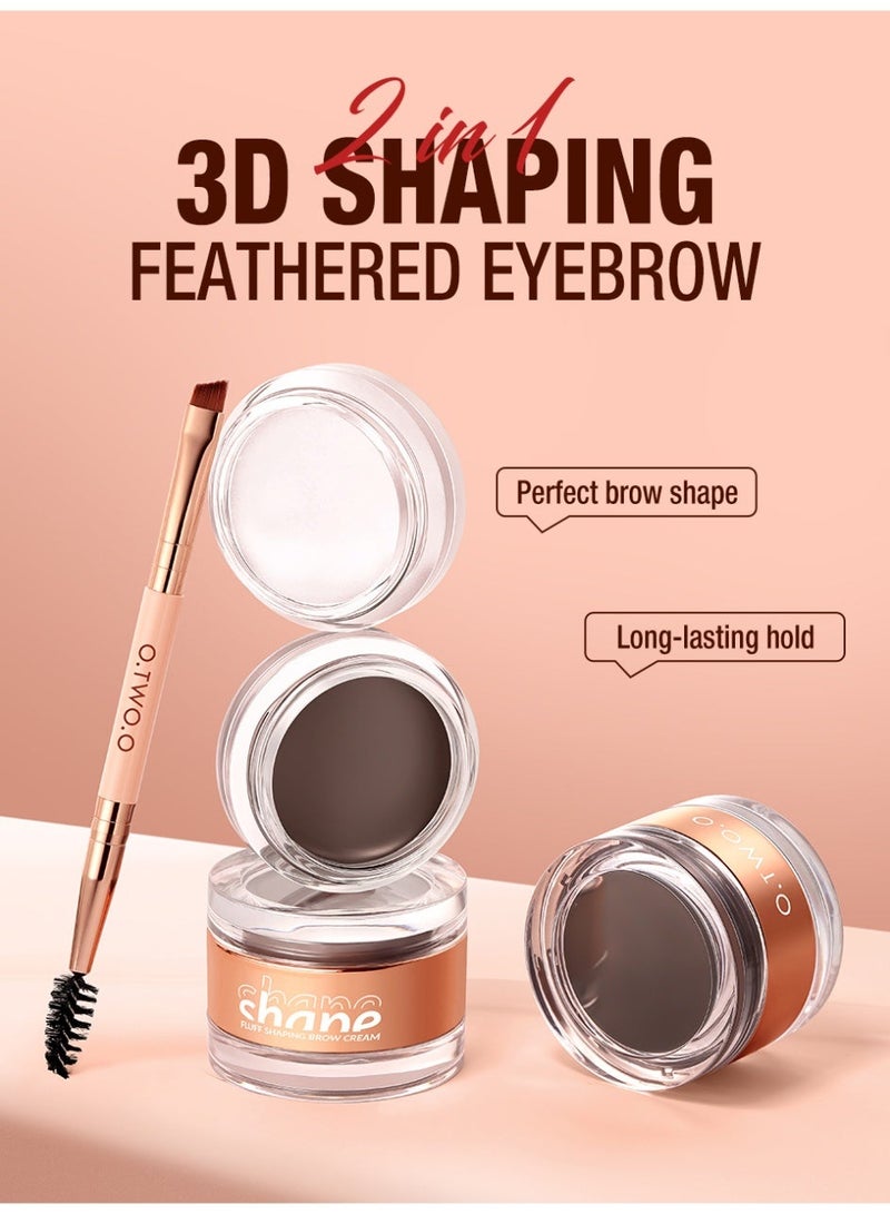 O.TWO.O Eyebrow Pomade Brow Gel Wax 2 IN 1 Waterproof Long Lasting Creamy Texture Eye Brow Tint Enhancers Cosmetics Makeup - Image 4