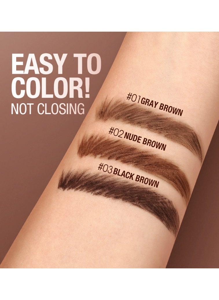 O.TWO.O Eyebrow Pomade Brow Gel Wax 2 IN 1 Waterproof Long Lasting Creamy Texture Eye Brow Tint Enhancers Cosmetics Makeup - Image 5