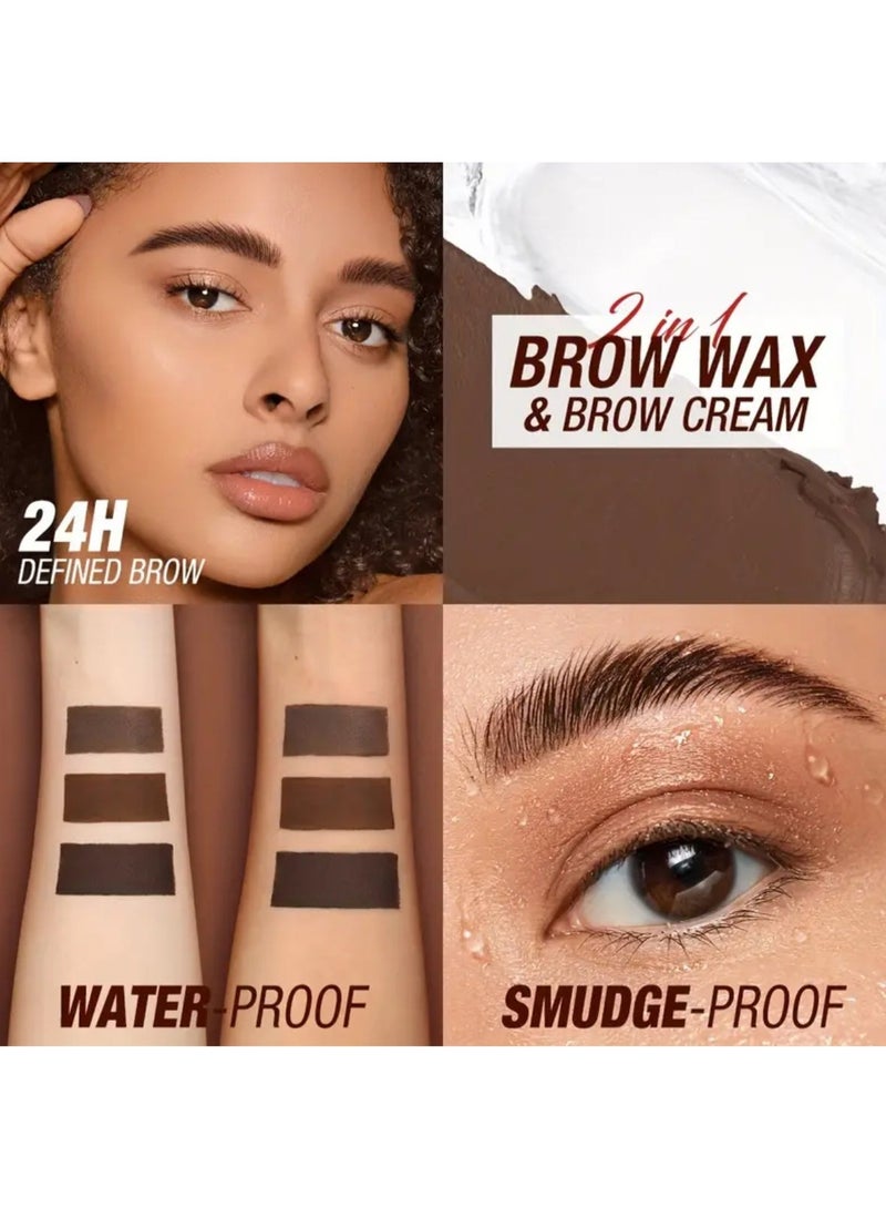 O.TWO.O Eyebrow Pomade Brow Gel Wax 2 IN 1 Waterproof Long Lasting Creamy Texture Eye Brow Tint Enhancers Cosmetics Makeup - Image 3