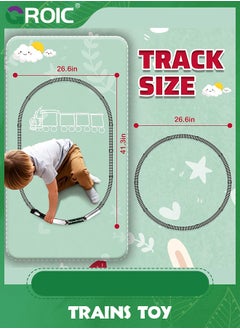 GROIC Train Set for Kids,Locomotive Train,Passenger Coach,Cargo Car & Long Tracks,Electric Train Railway Kits,Rechargeable Battery Toy Train  - Image 4
