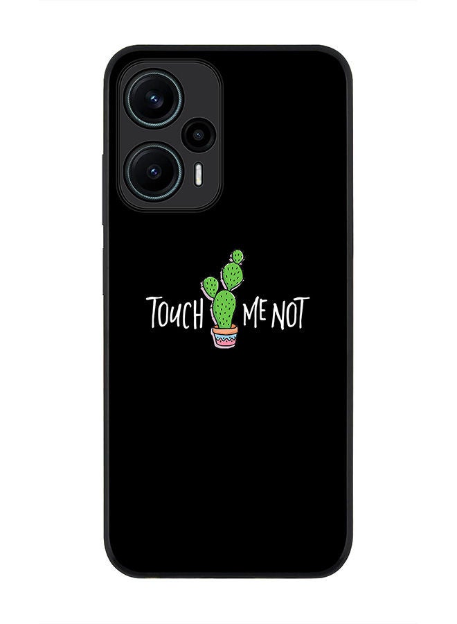 Stylizedd حافظة سوداء متينة لهاتف Xiaomi Poco F5 5G / Xiaomi Redmi Note 12 Turbo 5G - غلاف مرن من المطاط مع حواف مضادة للسقوط - لا تلمسني - Image 1