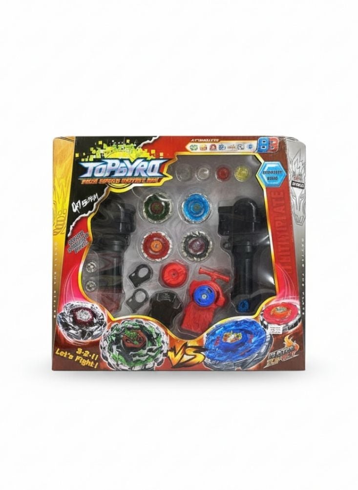 Premium Beyblade Burst Battle Set with Launchers – Multicolor Spinning Top Arena Toy for Kids Competitive Play - Image 1