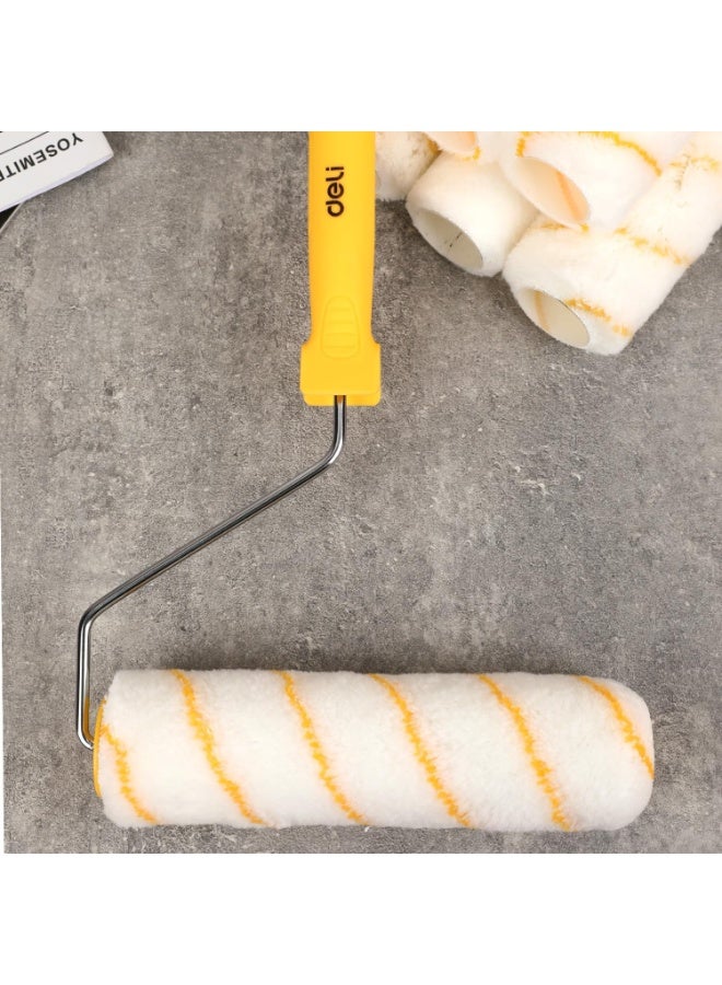 Deli 9-Inch Outer Wall Cylinder Brush - 12mm Acrylic Fiber for Exterior Paint - Galvanized Steel Frame with 4 Bars - Image 2