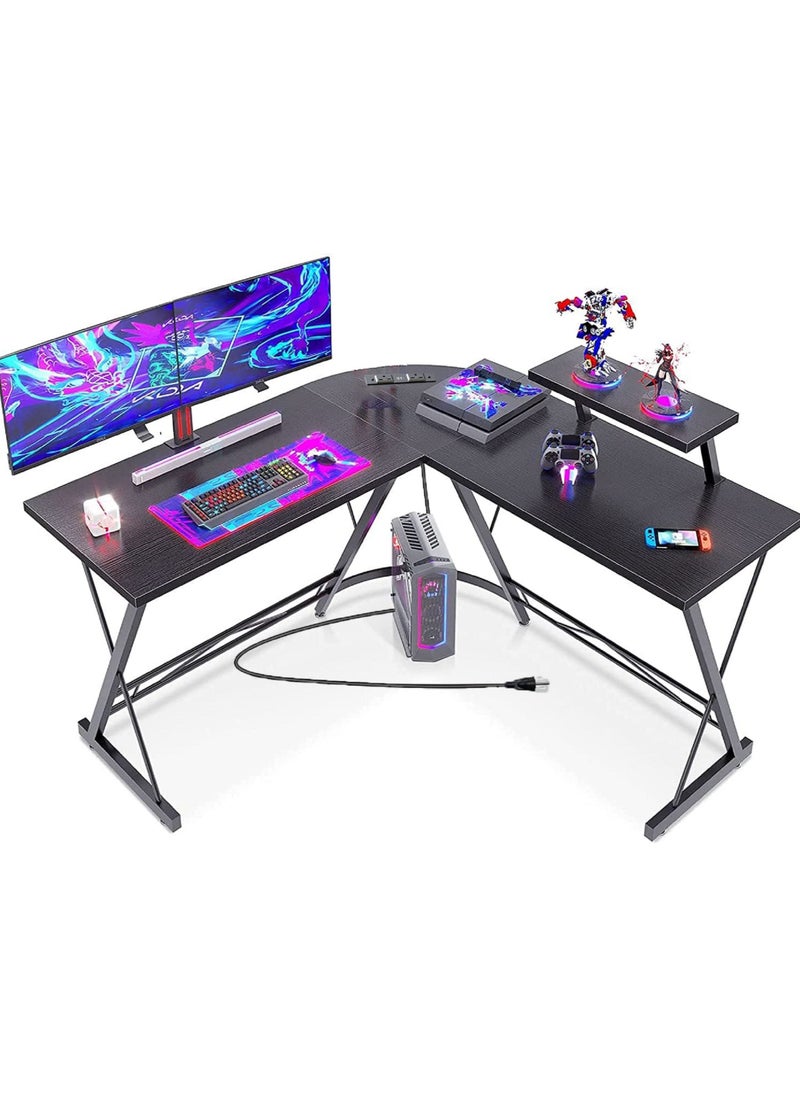 L-Shaped Desk Computer Corner Table 51 inch Home Gaming Desk Office Writing Workstation with Large Monitor Stand Space-Saving Easy to Assemble with Power Outlet - pzsku/ZF85EFE0A44C99214BAB1Z/45/_/1693750886/51d9adab-0b47-4785-b37d-098d6fb23617