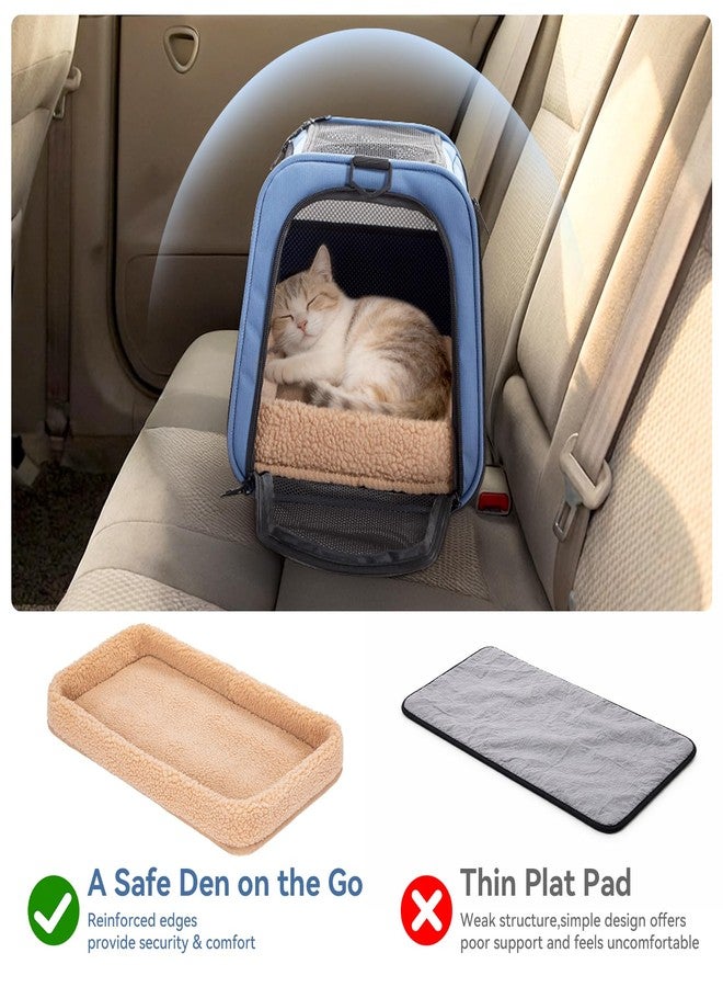 PETSFIT Soft-Sided Cat Carrier with Patented Safety Buckles, Lockable Zippers & Safety Tether,Escape-Resistant Travel Pet Carrier for Car Rides & Vet Visits, Airline Approved Under-Seat, Up to 12 lbs - Image 4