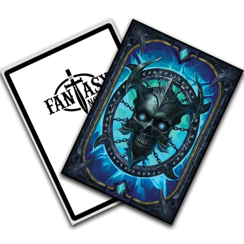 Fantasy North - Book of The Dead - Spell Book Series I - 100 Textured Matte TCG Card Sleeves - Fits Magic MTG Commander Pokemon and Other Card Games - Playing Card Sleeves (Blue) - Image 4