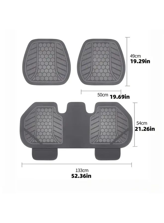 Vitality Orange PU Leather Car Seat Cover Set Front Row with Lumbar Support - Image 2