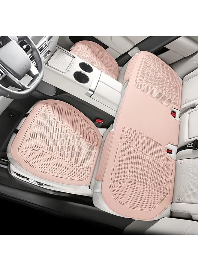 Vitality Orange PU Leather Car Seat Cover Set Front Row with Lumbar Support - Image 3