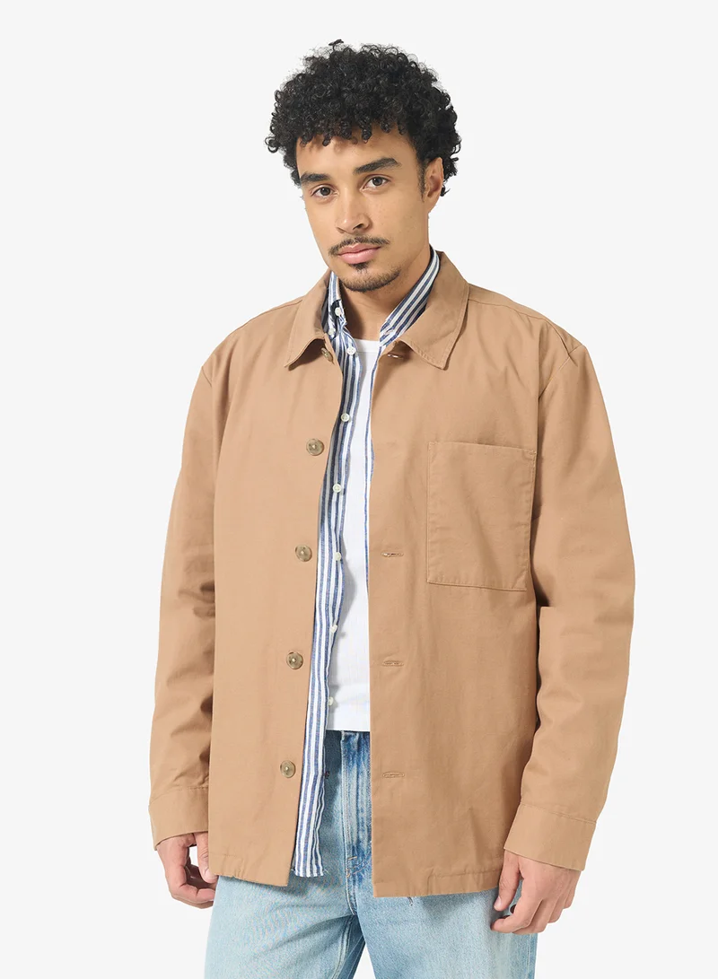كالفن كلاين Long Sleev Twill Shirt Jacket