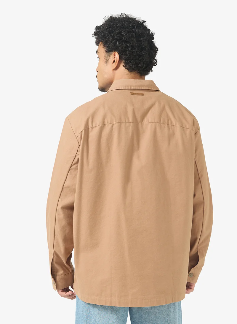 كالفن كلاين Long Sleev Twill Shirt Jacket