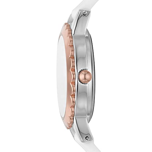 Skechers Women's Anaheim Quartz Three-Hand Watch, Color: Silver/Rose Gold, White (Model: SR6235) - Image 2