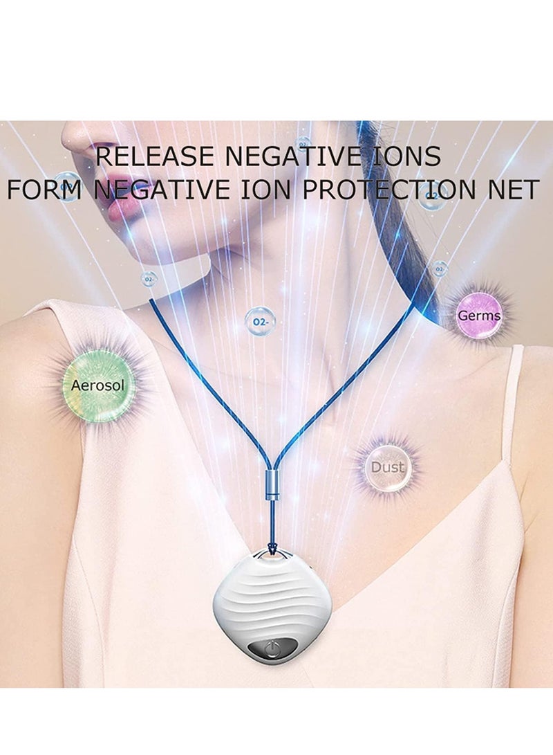 SYOSI Mini Air Purifier, Car Purifier, Wearable Air Purifier Necklace, Portable Car Air Filter, Odor Elimination Tool, Removing Flower Powder and Dust, Air Filter for Traveling Car Sleep Running Walk  - Image 3