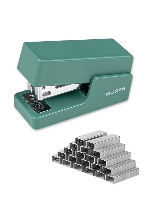 Mini Stapler with 830 Standard Staples, 16 Sheet Capacity Manual Stapler Desktop Stapler Children's Stapler for Student, Office, Green