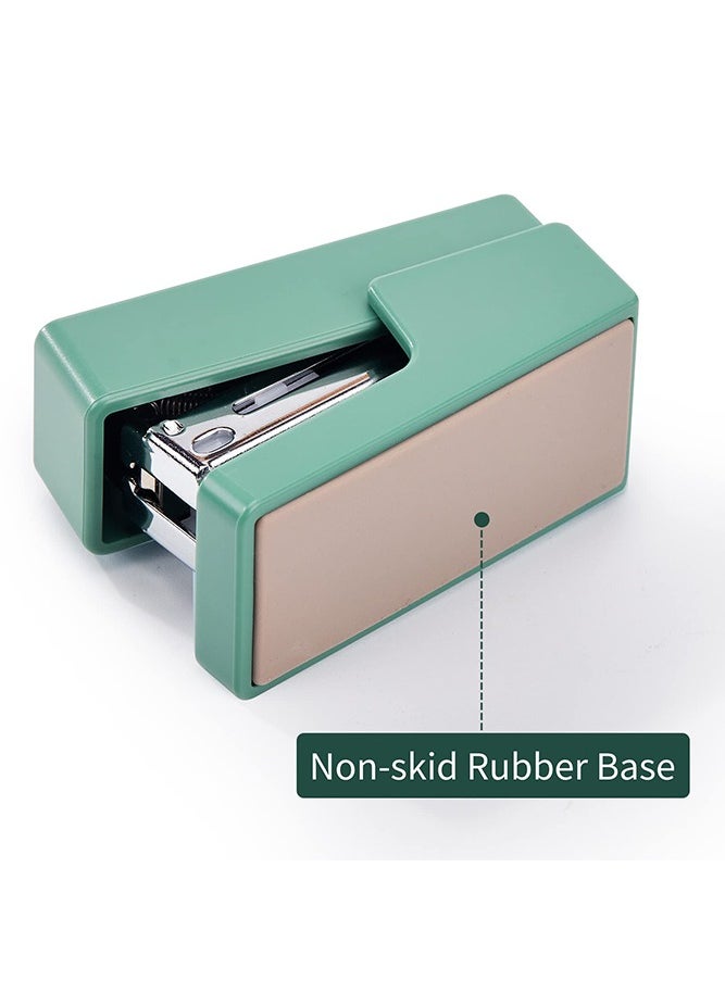 Deli Mini Stapler with 830 Standard Staples, 16 Sheet Capacity Manual Stapler Desktop Stapler Children's Stapler for Student, Office, Green  - Image 4