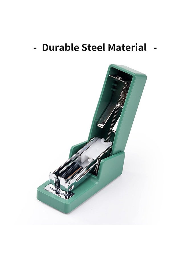 Deli Mini Stapler with 830 Standard Staples, 16 Sheet Capacity Manual Stapler Desktop Stapler Children's Stapler for Student, Office, Green  - Image 3