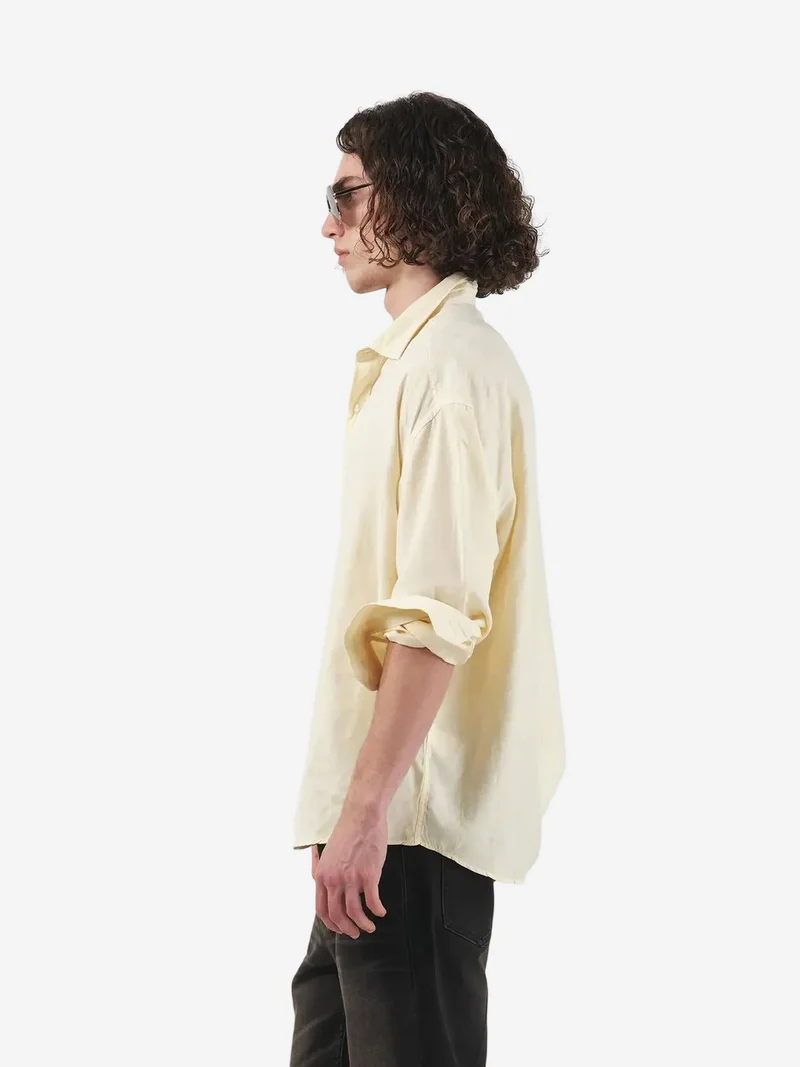 Giesto Cream Natural GIESTO Men's Relaxed Fit Long-Sleeve Shirt for Men | Best Price UAE