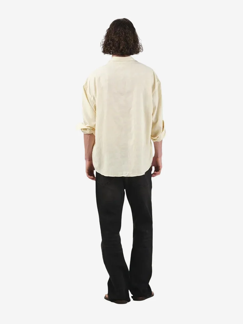 Giesto Cream Natural GIESTO Men's Relaxed Fit Long-Sleeve Shirt for Men | Best Price UAE