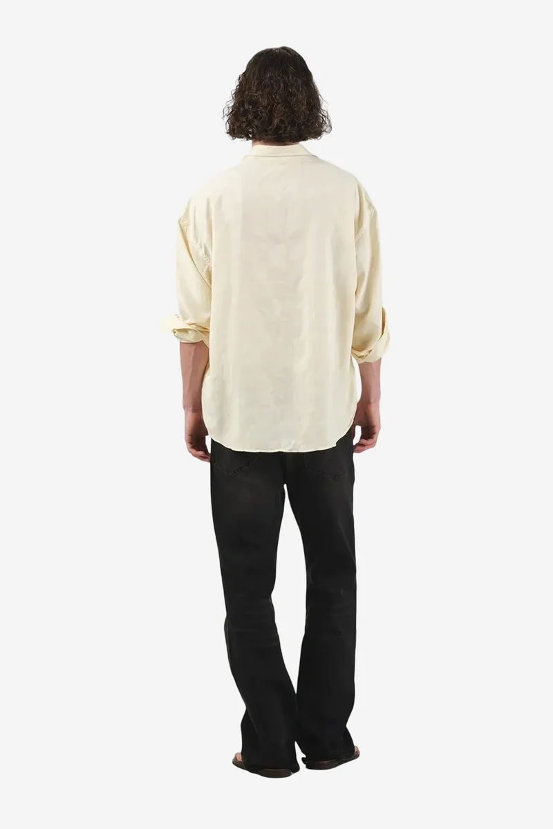 Giesto Cream Natural GIESTO Men's Relaxed Fit Long-Sleeve Shirt for Men | Best Price UAE