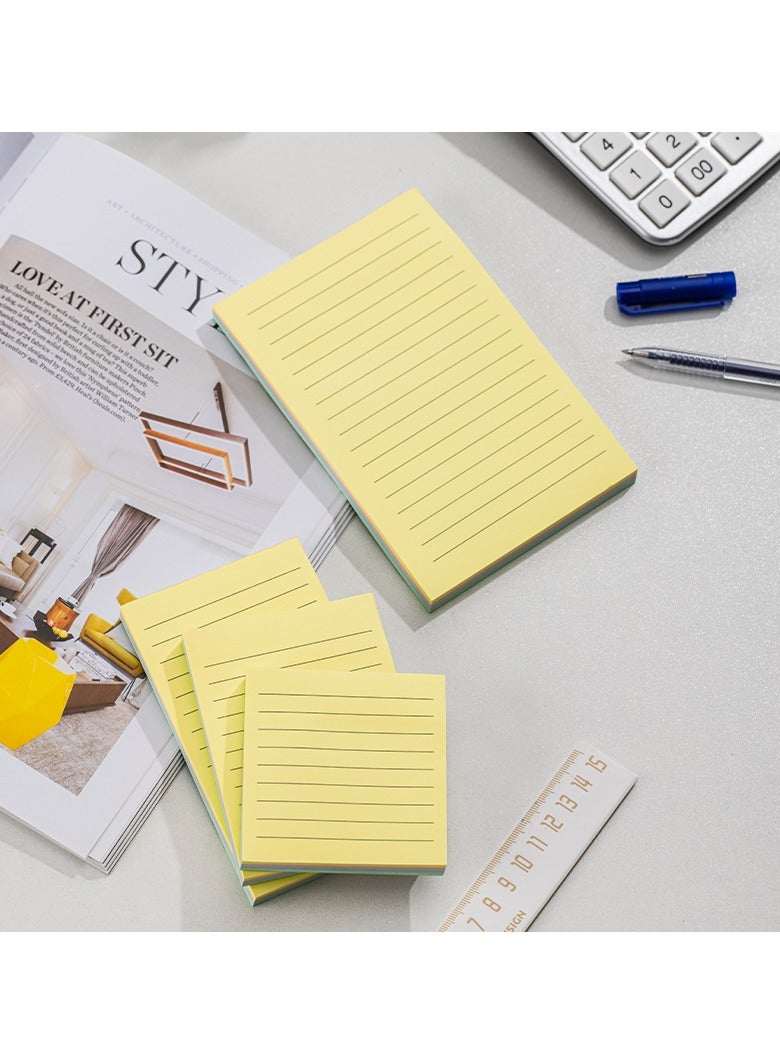 Deli ملاحظات لاصقة دلي EA045 1 قطعة، ورق 75 جرام، 76×76 مم، وردي، أصفر، أزرق، أخضر، 100 ورقة (4 دفاتر، 25 ورقة لكل دفتر)، قائمة المهام، سهل الإزالة، متنوع - Image 3