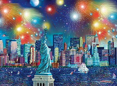 Buffalo Games - Manhattan Celebration - 1000 Piece Jigsaw Puzzle, Blue - Image 1