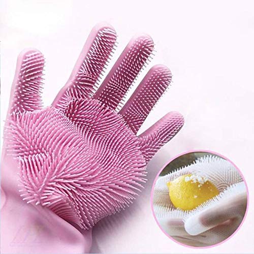 SEASPIRIT Magic Silicone Scrubbing Gloves, Scrub Cleaning Gloves with Scrubber for Dishwashing and Pet Grooming - Image 4