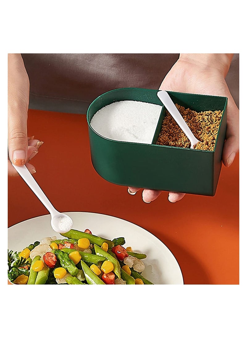 Arabest - Condiment Container, 4-Compartment Seasoning Jar Storage Container, Contains 4 Tablespoons. These Spice Jars are Used to Store Spices, Seasonings, Sugar, Salt and Pepper - Image 1