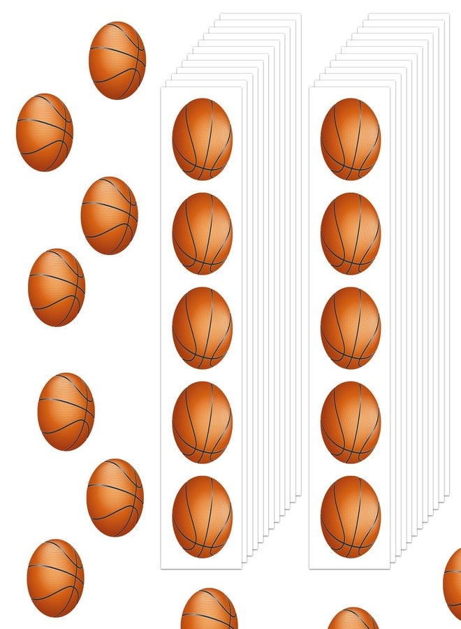 sodknow 120 Pcs Basketball Stickers Vinyl, Basketball Stickers for Water Bottle Kids Girls Boys, Sports Ball Decals Waterproof for Basket ball Sports Party Favor Supply Reward Pride Planner Calendar DIY Craft - Image 1