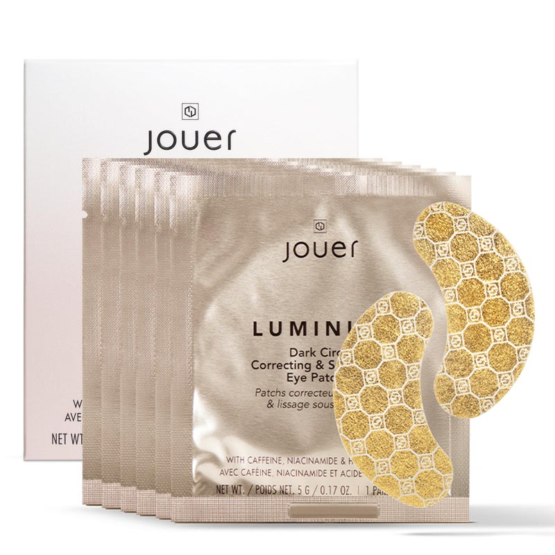 Jouer Luminize Dark Circle Correcting & Smoothing Eye Patches, Caffeine Eye Patch for Dark Circles and Puffiness, Under Eye Mask Patch for Wrinkles - Image 1