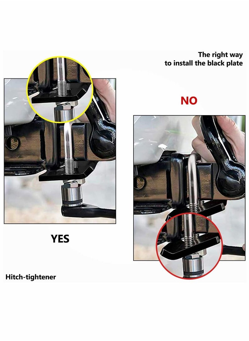 Y&D 1Pcs Hitch Tightener for 1.25" and 2" Hitches Solid Steel Anti-Rattling Stabilizer Rust-Free Reducing Extra Movement including Swaying  Rocking Rattling of Any Hitch-Mounted Accessory  - Image 4
