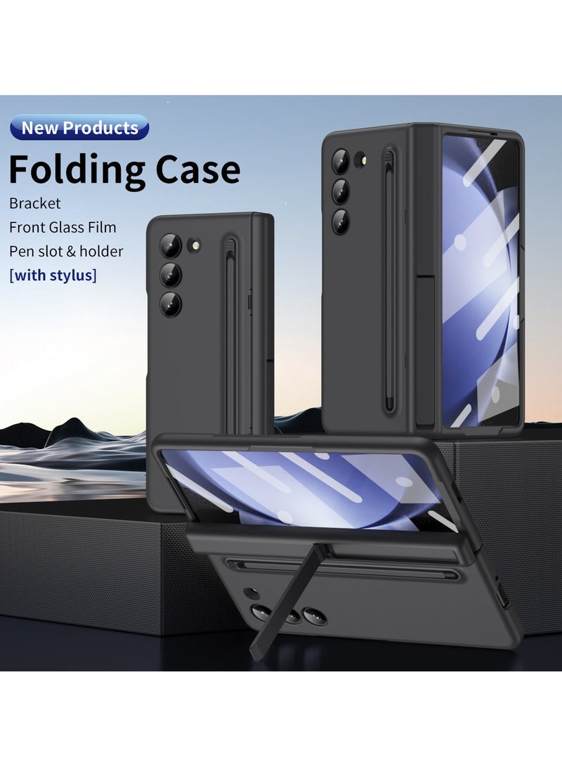 Samsung Galaxy Z Fold 7 Phone Case with Pen Holder and Pen, Hinge Protection, Built-in Screen Protector and Kickstand Protection, Shockproof and Anti-Fingerprint Phone Case - Image 1