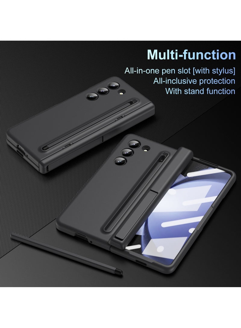 Samsung Galaxy Z Fold 7 Phone Case with Pen Holder and Pen, Hinge Protection, Built-in Screen Protector and Kickstand Protection, Shockproof and Anti-Fingerprint Phone Case - Image 2