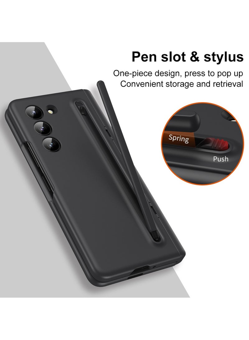 Samsung Galaxy Z Fold 7 Phone Case with Pen Holder and Pen, Hinge Protection, Built-in Screen Protector and Kickstand Protection, Shockproof and Anti-Fingerprint Phone Case - Image 3