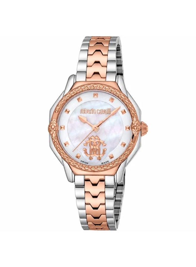 Roberto Cavalli Women's RV1L225M0081 Watch, 32mm, Two-Tone Stainless Steel, White Dial - Image 1