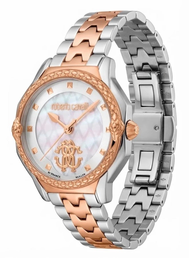 Roberto Cavalli Women's RV1L225M0081 Watch, 32mm, Two-Tone Stainless Steel, White Dial - Image 3