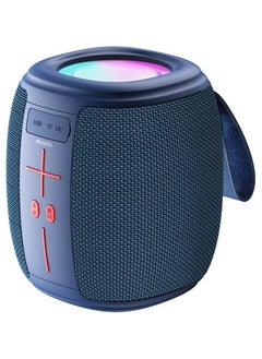 Yesido YSW14 Wireless Bluetooth Speaker with Deep Bass 66mm Driver, RGB Ambient Light Strip, USB & SD Card Support – Portable Stereo Sound System with Dual Playback Modes & 1200mAh Rechargeable Battery – Compact Outdoor Speaker – Blue  - Image 1