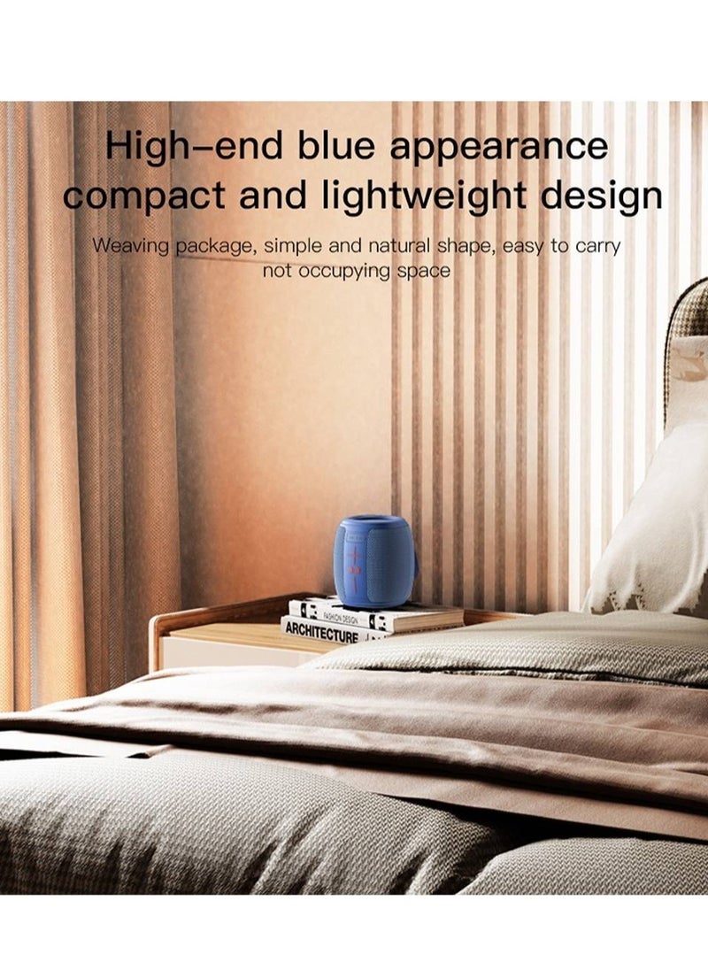 Yesido - YSW14 Wireless Bluetooth Speaker with Deep Bass 66mm Driver, RGB Ambient Light Strip, USB & SD Card Support – Portable Stereo Sound System with Dual Playback Modes & 1200mAh Rechargeable Battery – Compact Outdoor Speaker – Blue - Image 1