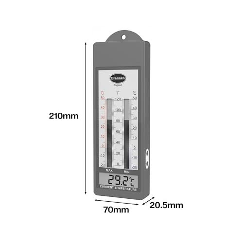 Brannan Waterproof Max Min Greenhouse Thermometer - Maximum Minimum Recording Thermometer Greenhouse Garden Outdoor Indoor - Image 3